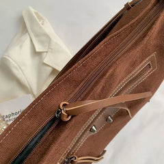 Frosted PU Leather Women's Handbags Purses Zipper Bags Vintage Bag