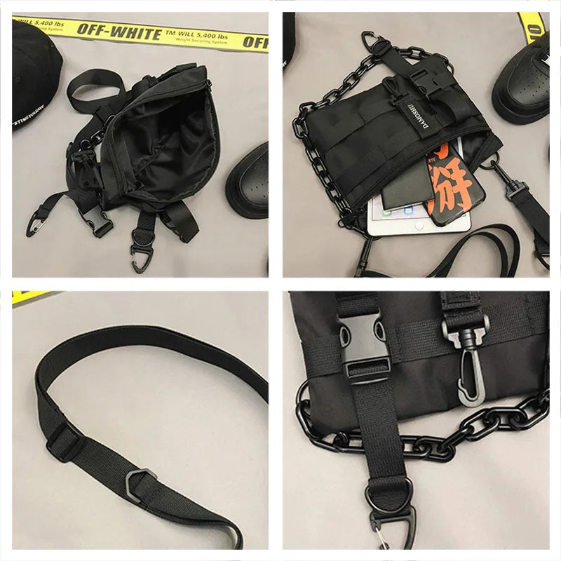 Tactical Chest Bag Unisex Streetwear Hip Hop Vest Waist Pack Nylon Purse