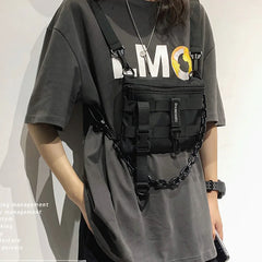 Tactical Chest Bag Unisex Streetwear Hip Hop Vest Waist Pack Nylon Purse