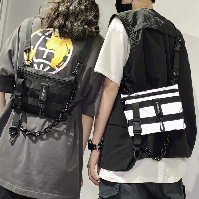 Tactical Chest Bag Unisex Streetwear Hip Hop Vest Waist Pack Nylon Purse