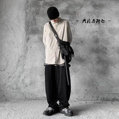 Japanese Canvas Functional Workwear Bag Large Capacity Messenger Bag