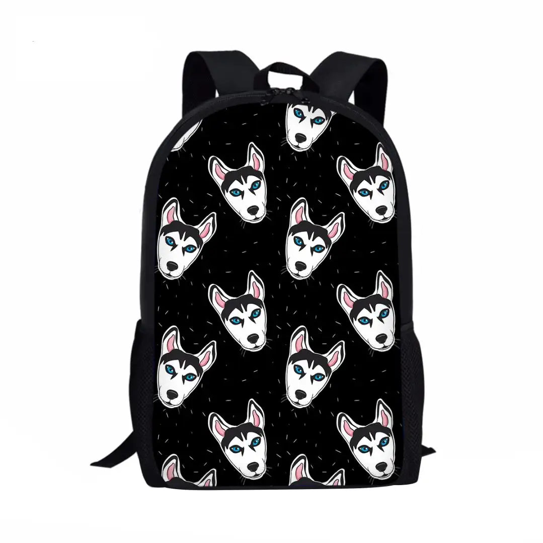 Funny Cartoon Husky School Bags for Kids Children Schoolbags with Animals