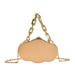 Funny Cloud Crossbody Bag Silver Handbag Purse Clutch Bag