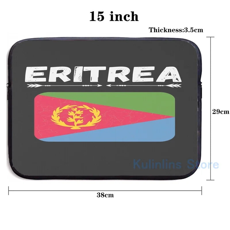 Eritrea Flag Distressed Vintage USB Charge Backpack School Travel Laptop Bag