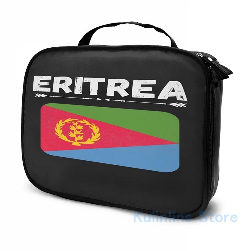 Eritrea Flag Distressed Vintage USB Charge Backpack School Travel Laptop Bag
