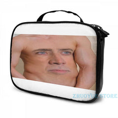 Nicolas Cage Graphic Print USB Charge Backpack - Ribcage Design