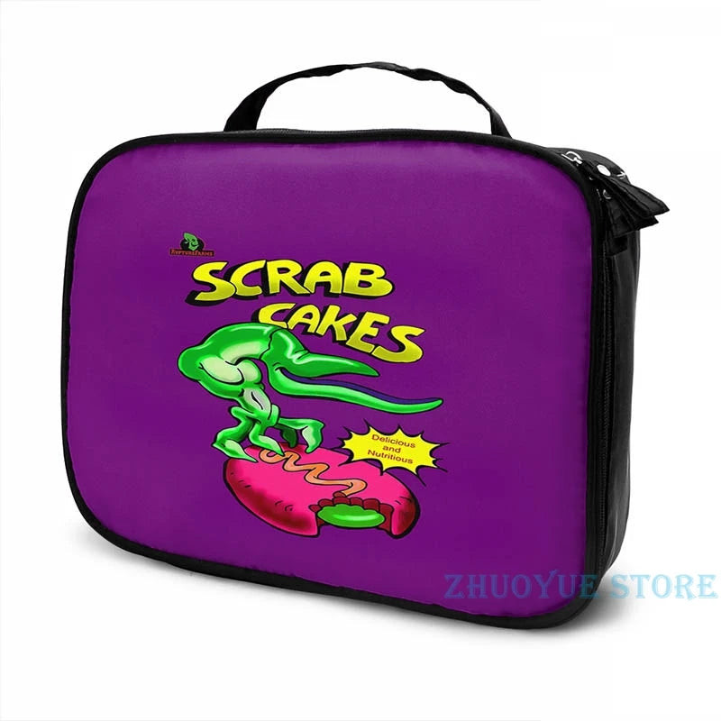 Funny Oddworld Scrab Cakes USB Charge Backpack School Bags