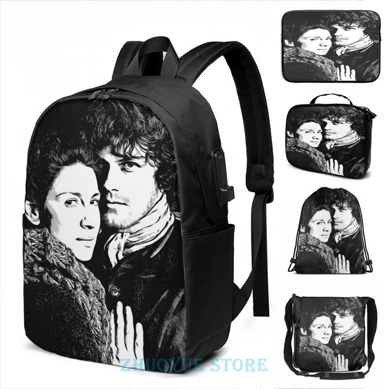 Outlander USB Charge Backpack Travel Laptop Bag