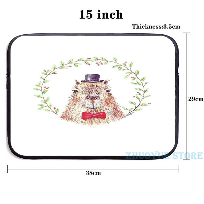 Funny Capybara USB Charge Backpack School Travel Laptop Bag