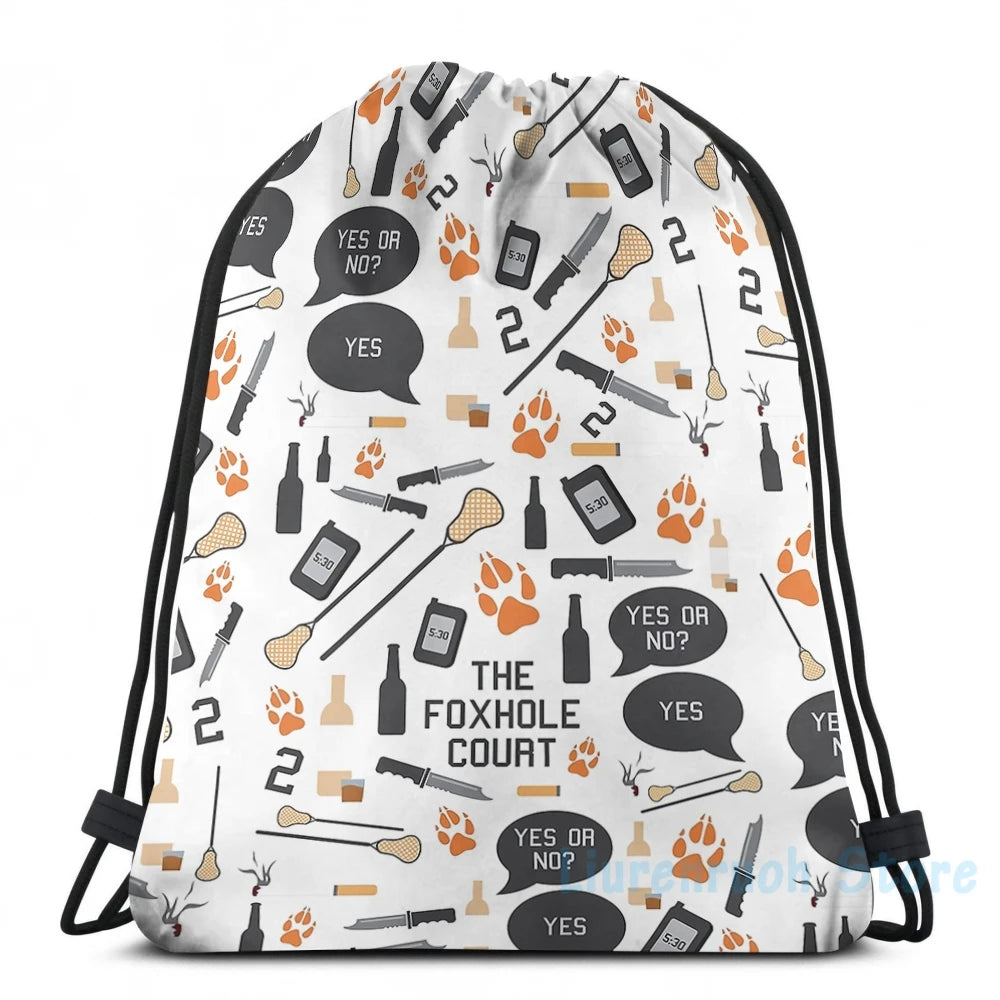 Funny Foxhole Court Pattern USB Charge Backpack Men School Women Bag