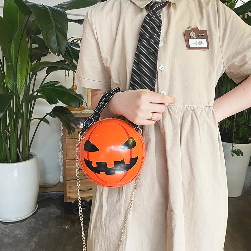 Halloween Pumpkin Demon Shoulder Tote Bag