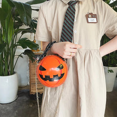 Halloween Pumpkin Demon Shoulder Tote Bag