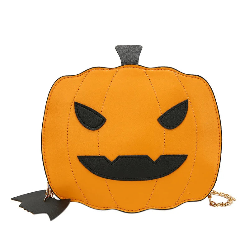 Funny Halloween Pumpkin Messenger Chain Bag Women Shoulder Bag