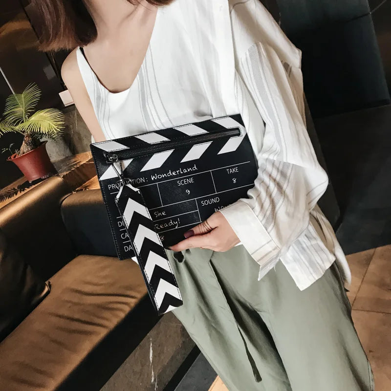 Funny Movie Prop Women Shoulder Bags Letters Clutch Bag