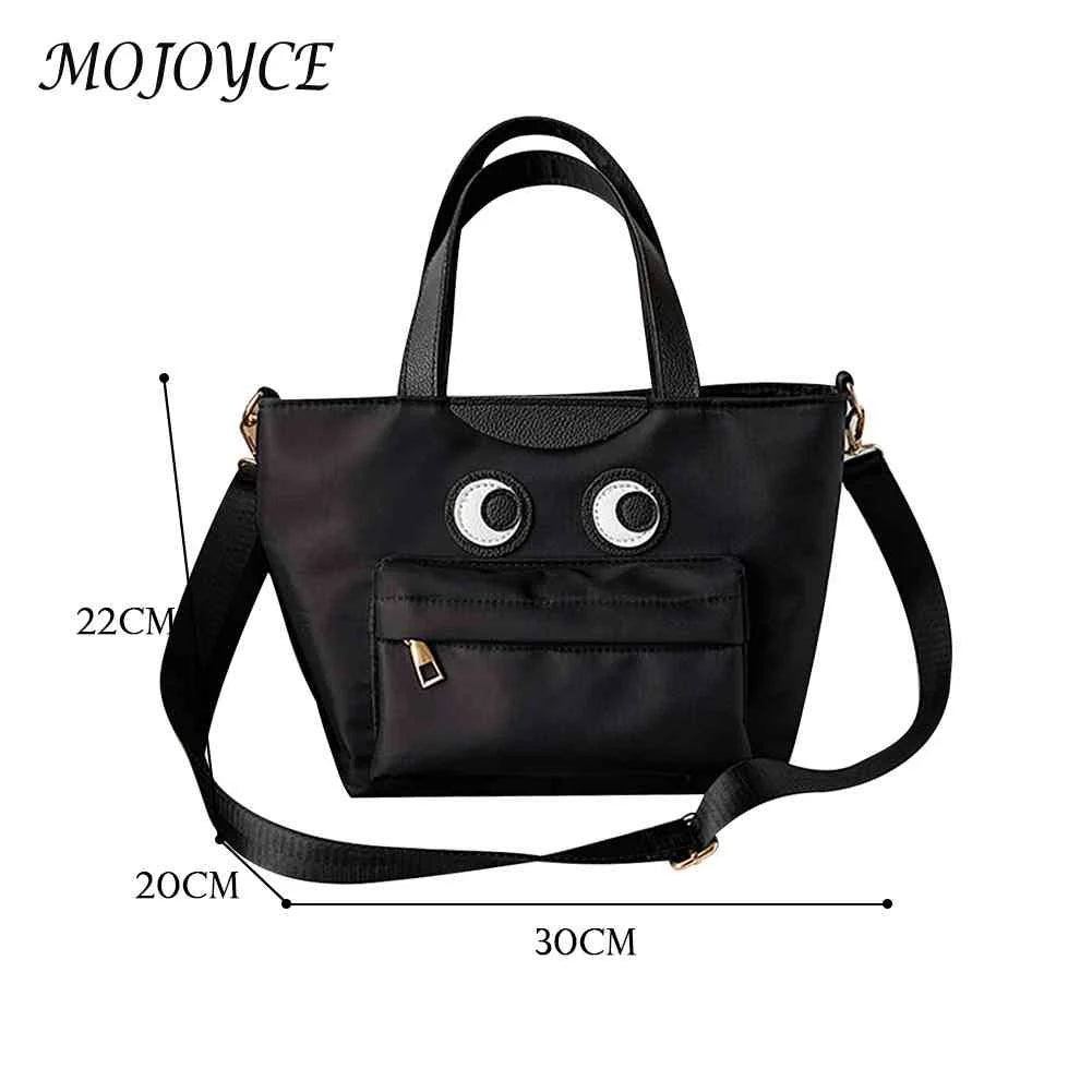 Funny Shoulder Handbag Fun Eyes Prints Nylon Bucket Lunch Bag