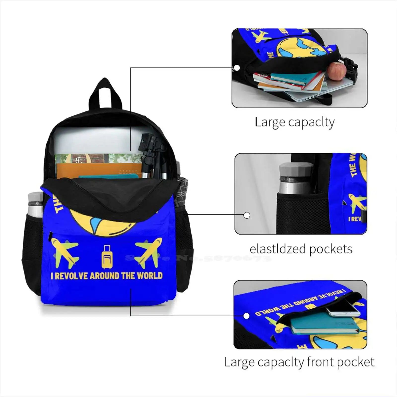 Funny Travel: Big Capacity Backpack Laptop 15 Inch Travelers
