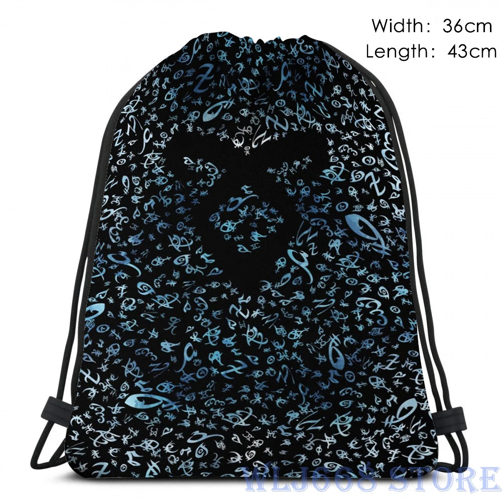 Funny Graphic Print Shoulder Bag Shadowhunters Rune Texture