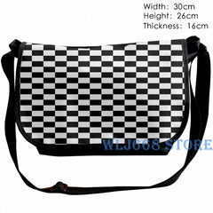 Funny Graphic Print Shoulder Bag - Ska Checkerboard Single Shoulder Backpack