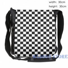 Funny Graphic Print Shoulder Bag - Ska Checkerboard Single Shoulder Backpack