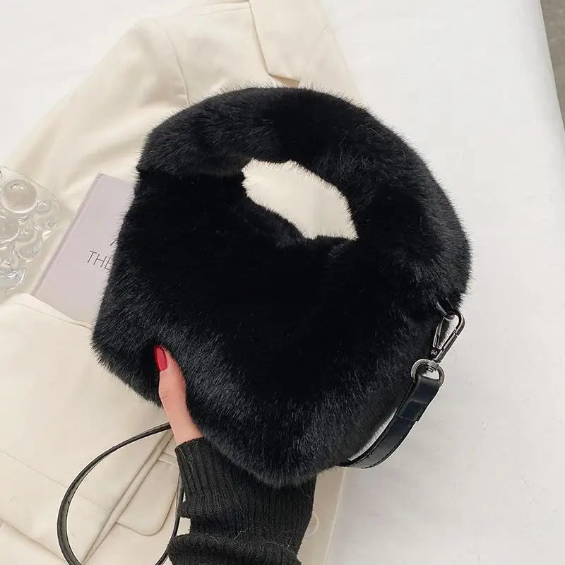 Furry Crossbody Bag Plush Small Handbag