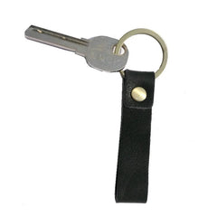 Slim Leather Keychain for Men Women Cowhide Keychains