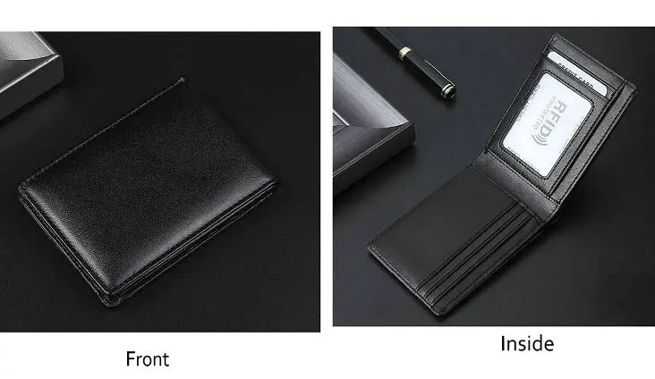 RFID Blocking Mini Leather Slim Male Purse