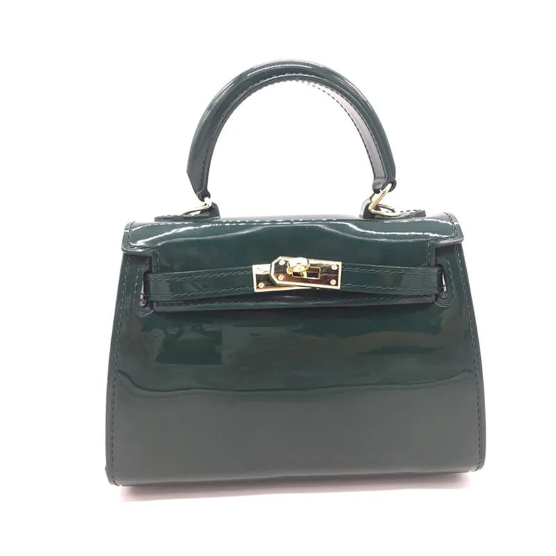 GREEN WOMEN Girls PVC Candy Colors TOTE Bag Silicon Tote Beach bag