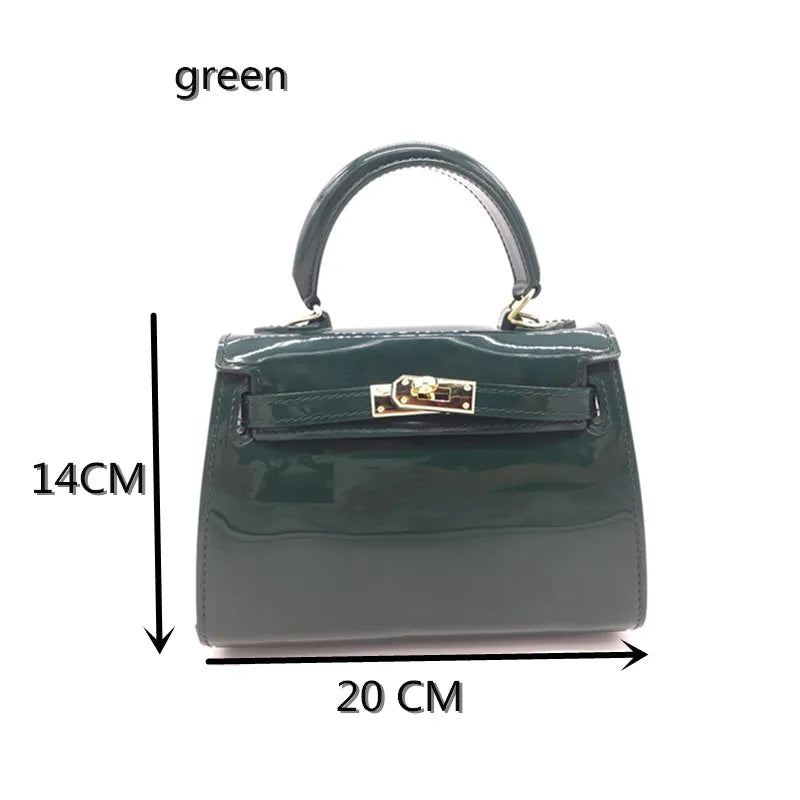 GREEN WOMEN Girls PVC Candy Colors TOTE Bag Silicon Tote Beach bag