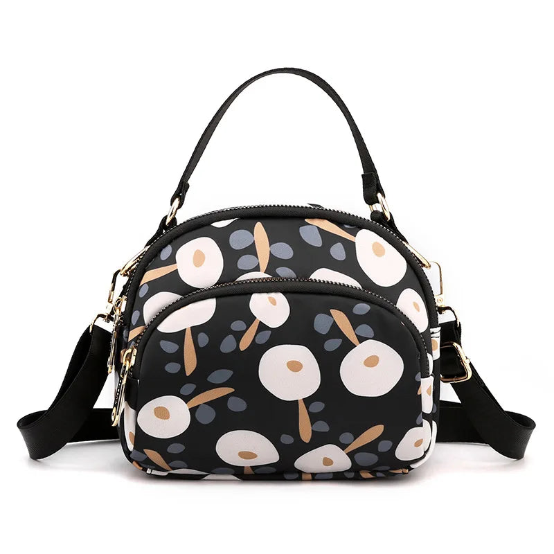 Nylon Cross Body Shoulder Bag Casual Zipper Messenger Bag