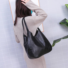 Geestock Top-Handle Bags Soft Leather Shoulder Bags Ladies Totes Bag