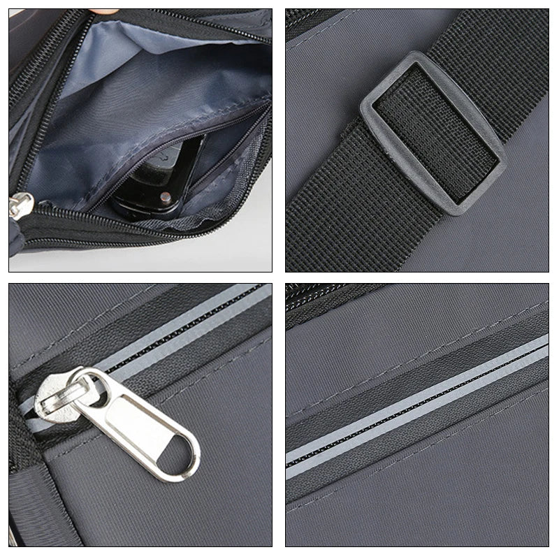 Geestock Nylon Waist Bag Pack Purse Men's Shoulder Chest Bag