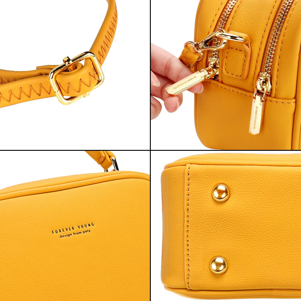 Geestock Vintage Crossbody Bags Women Shoulder Messenger Bag PU Leather