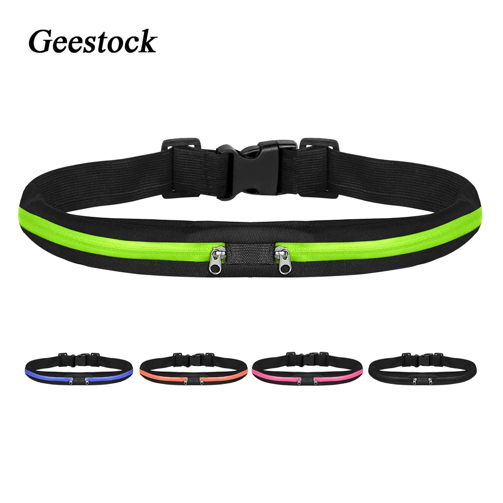 Geestock Waterproof Sport Running Belt Bag Jogging Waist Pocket