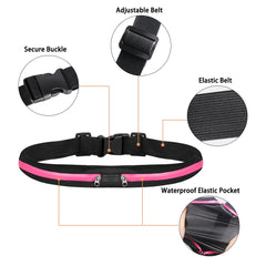 Geestock Waterproof Sport Running Belt Bag Jogging Waist Pocket