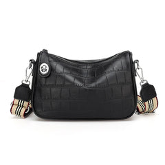 Stone Pattern Crossbody Bag Cow Leather Shoulder Bag Women Real Leather Handbags