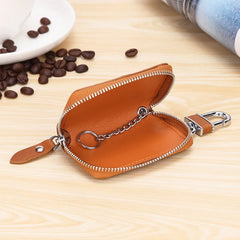 Leather Car Key Case Retro Oil Leather Male Key Holder Organizer