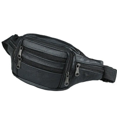 Leather Casual Men's Waist Fanny Packs Hip Belt Bag For Mobile Phone Travel