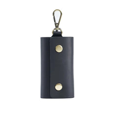 Leather Key Chain Retro Durable Key Case Crazy Horse Cowhide Storage Bag