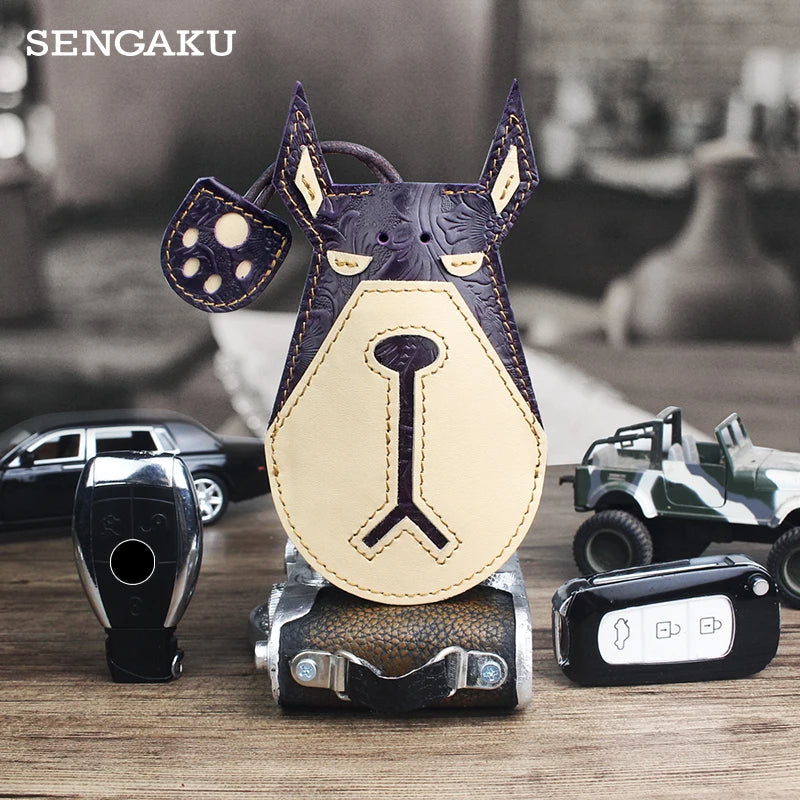 Leather Key Housekeeper Wall Organizer Men Women Key Wallets