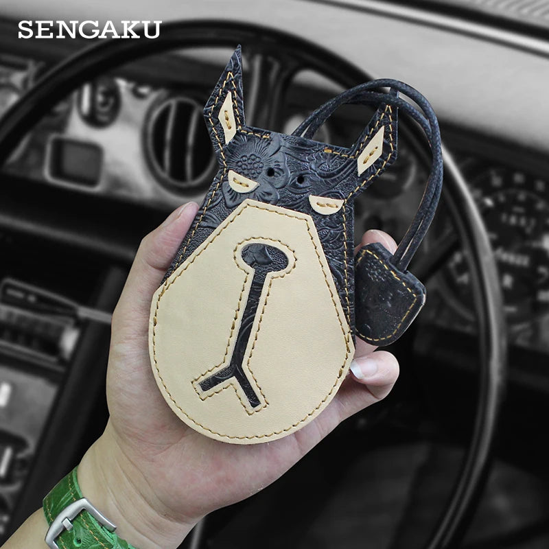 Leather Key Housekeeper Wall Organizer Men Women Key Wallets