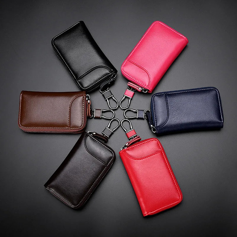 Leather KeyChain Key Bag Multifunction Organizer Wallet Holder