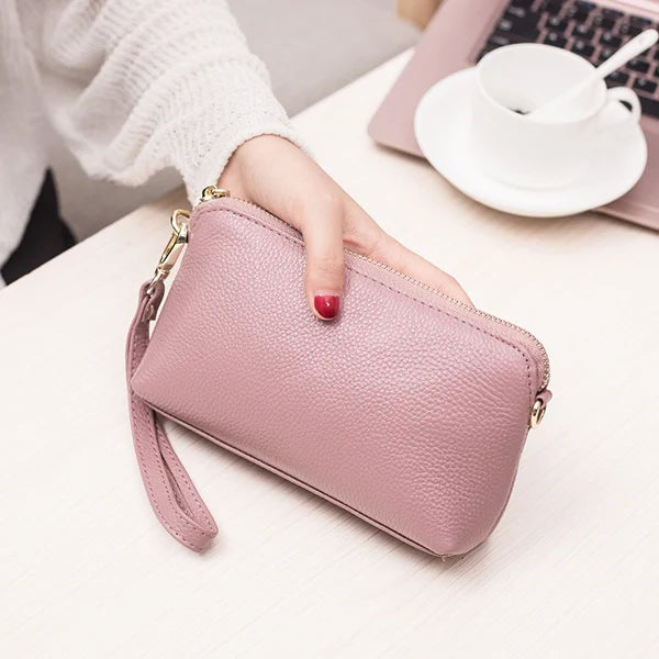 Leather Lady Clutch Bag Shoulder Crossbody Bags For Women Messenger Purse
