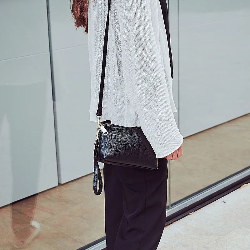 Leather Lady Clutch Bag Shoulder Crossbody Bags For Women Messenger Purse