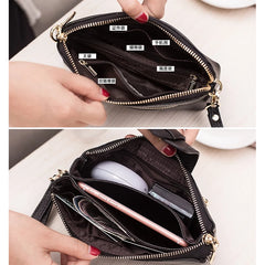 Leather Lady Clutch Bag Shoulder Crossbody Bags For Women Messenger Purse