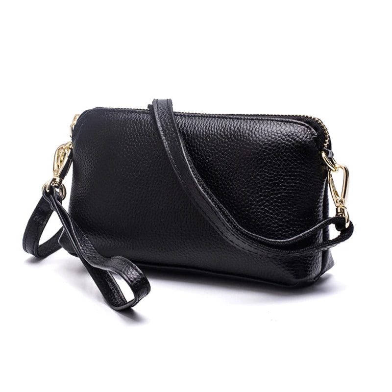 Leather Lady Clutch Bag Shoulder Crossbody Bags For Women Messenger Purse