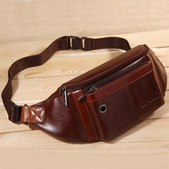 Leather Men Fanny Packs Sport Bum Money Belt Bags