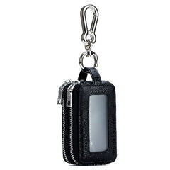 Crocodile Dual Zipper Key Case Large Capacity Organizer Small Wallet