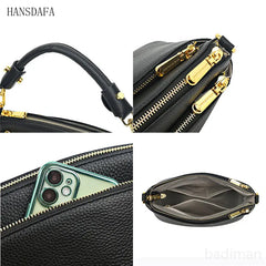 High Cow Leather Women's Handbag Small Female Messenger Bag