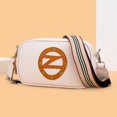 Leather Tote Bag High Cowhide Ladies Handbags Double Zipper Women