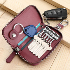 Leather Key Wallets Multifunction Organizer Purse Car Key Holder
